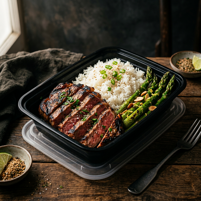 Pulehu Steak & Rice meal prep